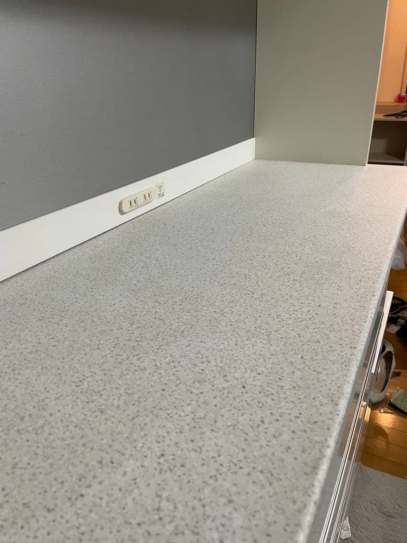 【直接受渡希望】ニトリ　ホワイト 食器棚 引き出し式 ガラス扉付き