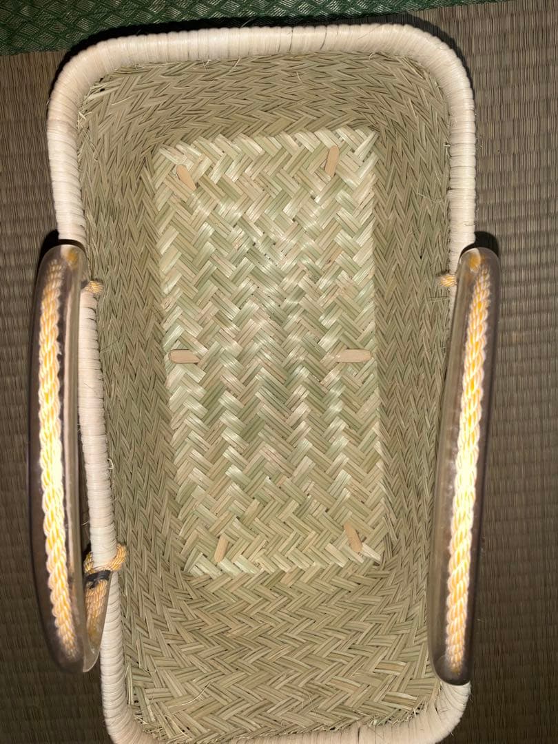 鳥越竹細工 市場かご 手持ちの所がビニール　特大サイズ　●貴重●