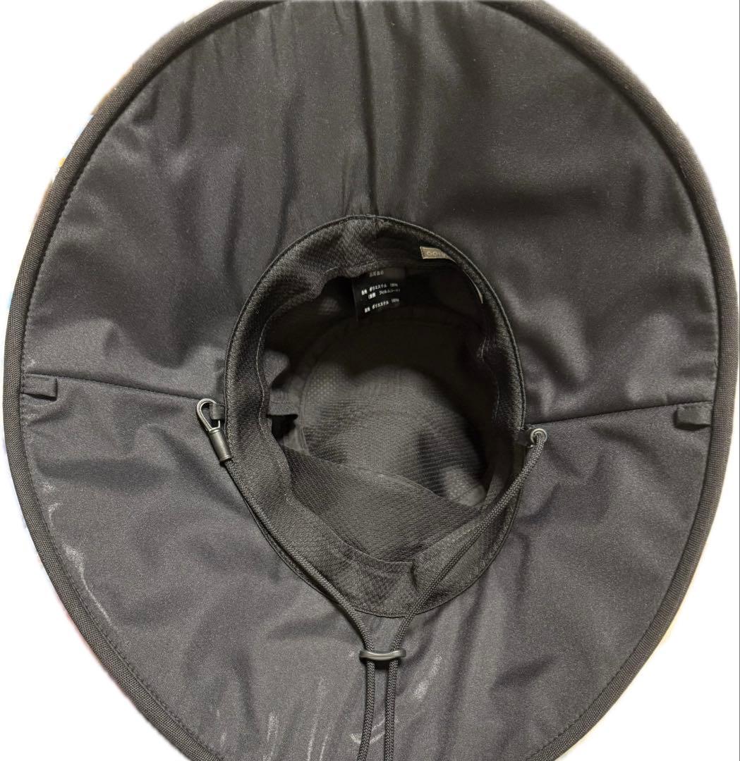 used 訳あり　サンバリア100 ウィンドハット ブラック L 黒　遮光　帽子