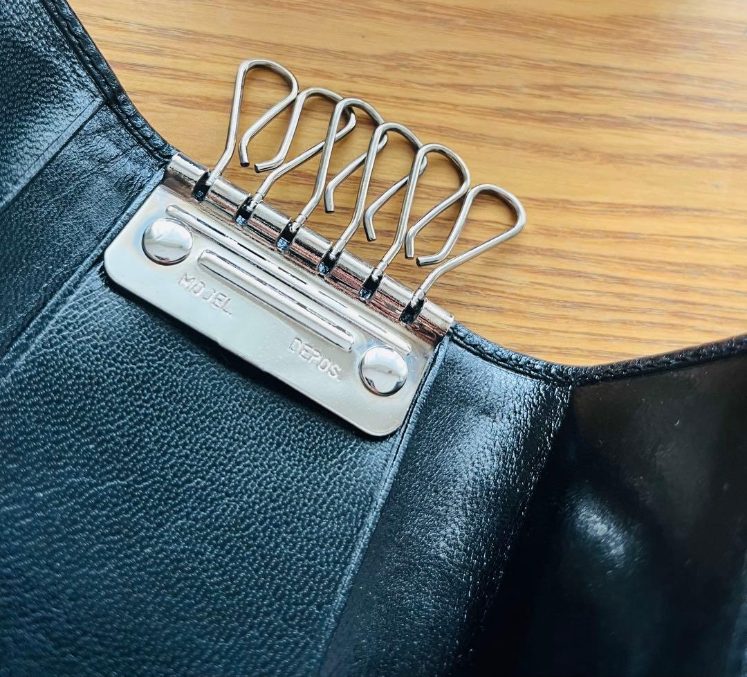 【未使用】GUCCI グッチ　キーケース　レザー　ブラック　箱付き