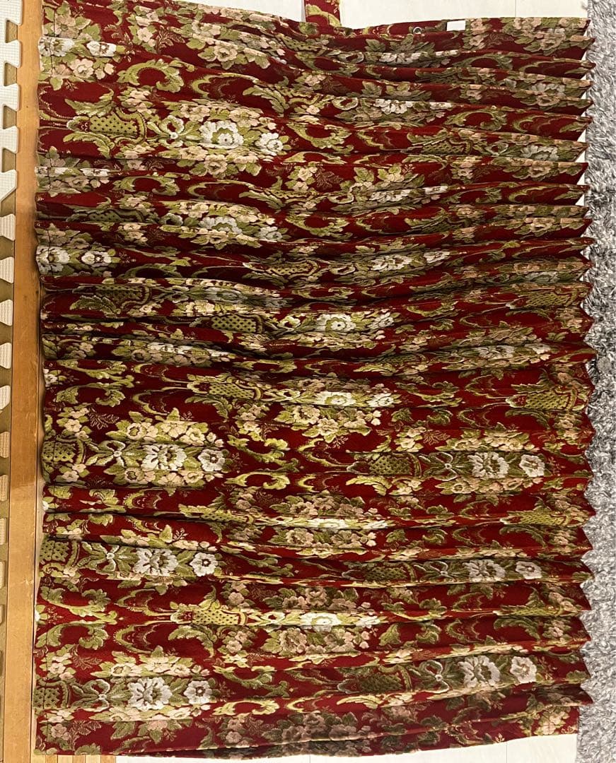 金華山 仮眠カーテン 花かご アコーディオンタイプ ワイン