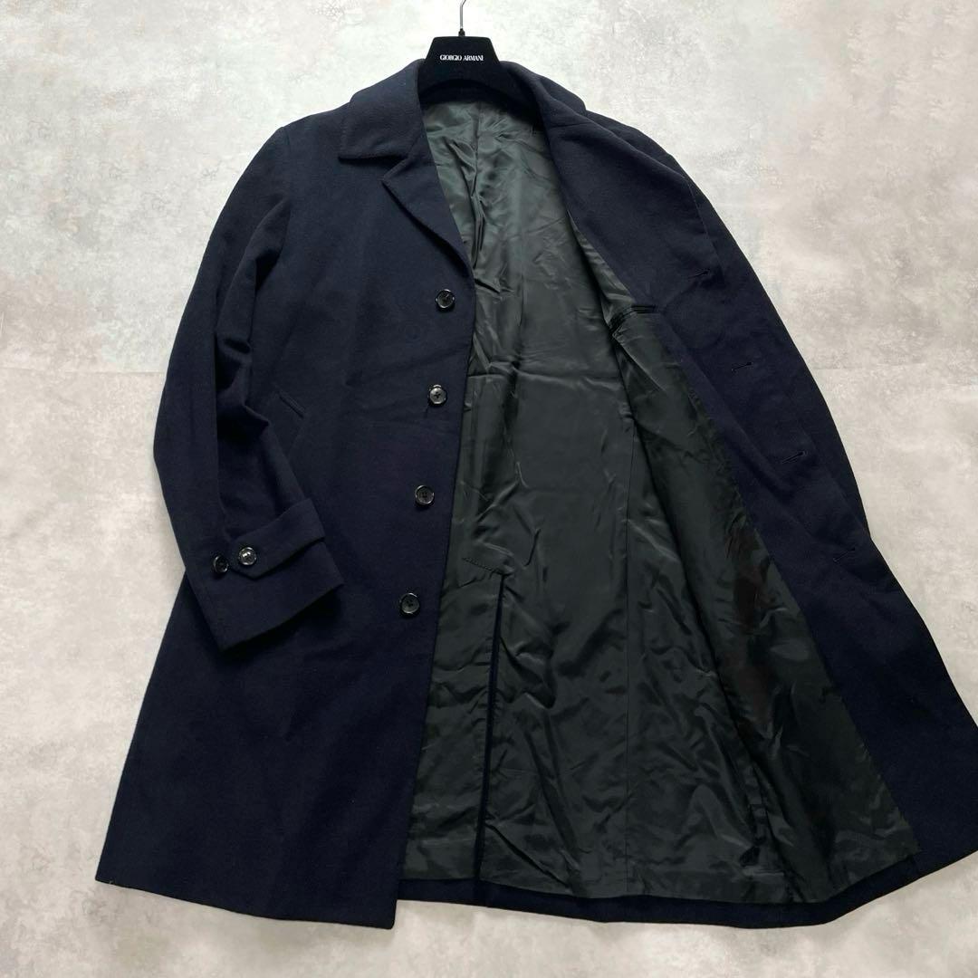 美品✨希少XL✨J.PRESS カシミヤロングステンカラーコート 近年 濃紺LL