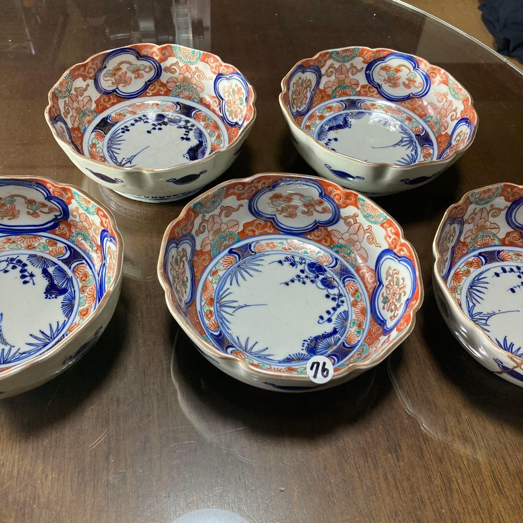 NO.76 骨董　皿165mm 5組