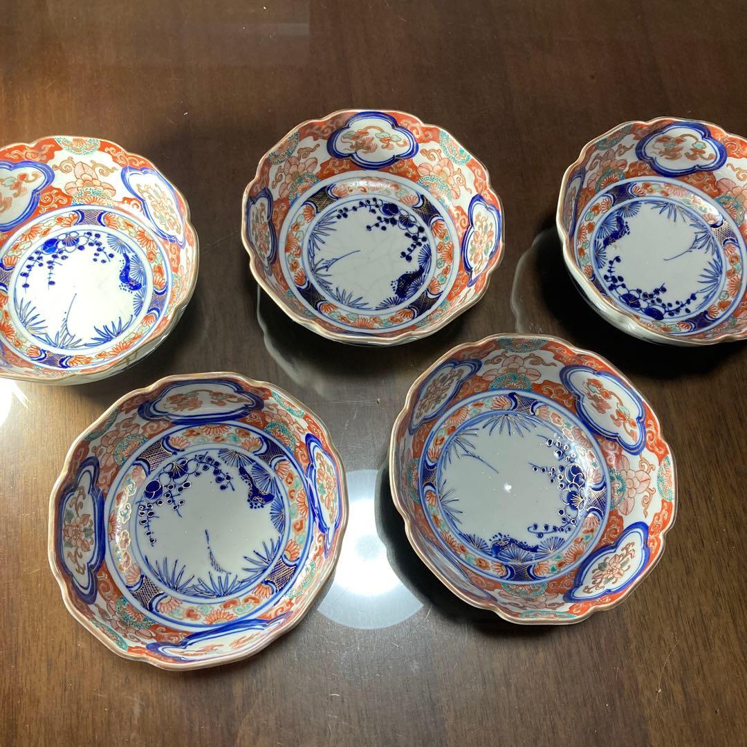 NO.76 骨董　皿165mm 5組