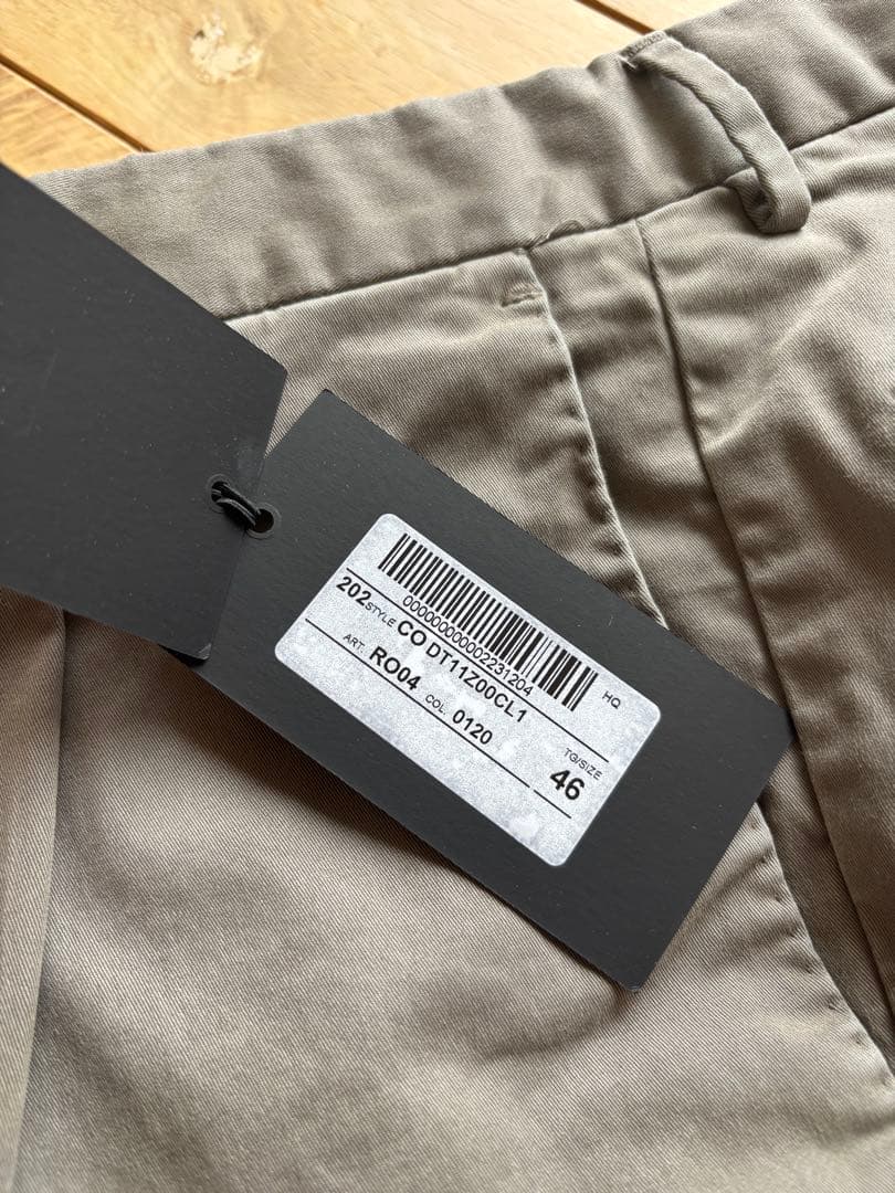 美中古 PTTORINO タックイン チノパンツ 46 グレージュ PT01