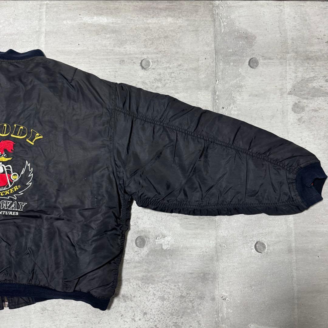 Woodpecker MA-1 ブラック ウッドペッカー フライトジャケット L