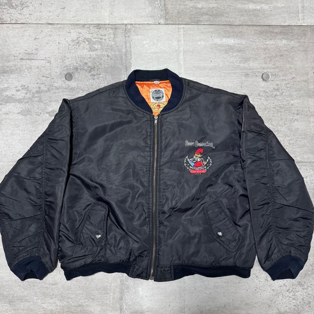 Woodpecker MA-1 ブラック ウッドペッカー フライトジャケット L