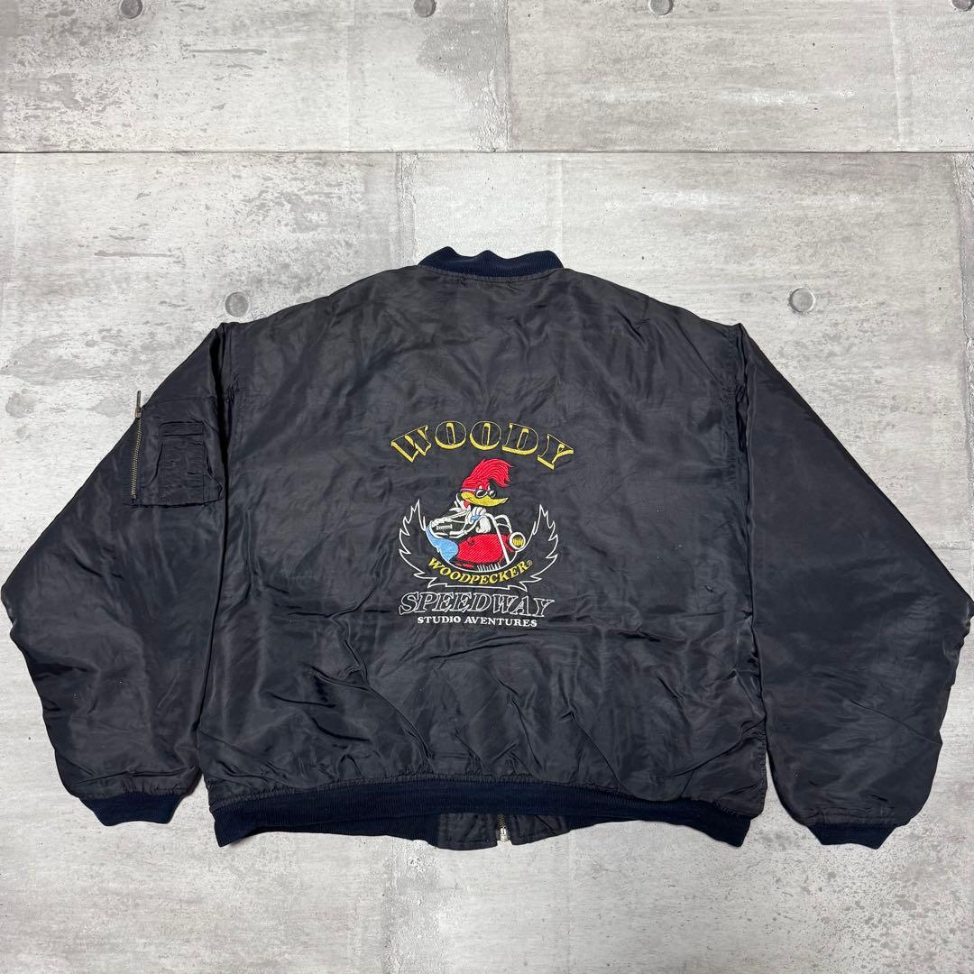 Woodpecker MA-1 ブラック ウッドペッカー フライトジャケット L