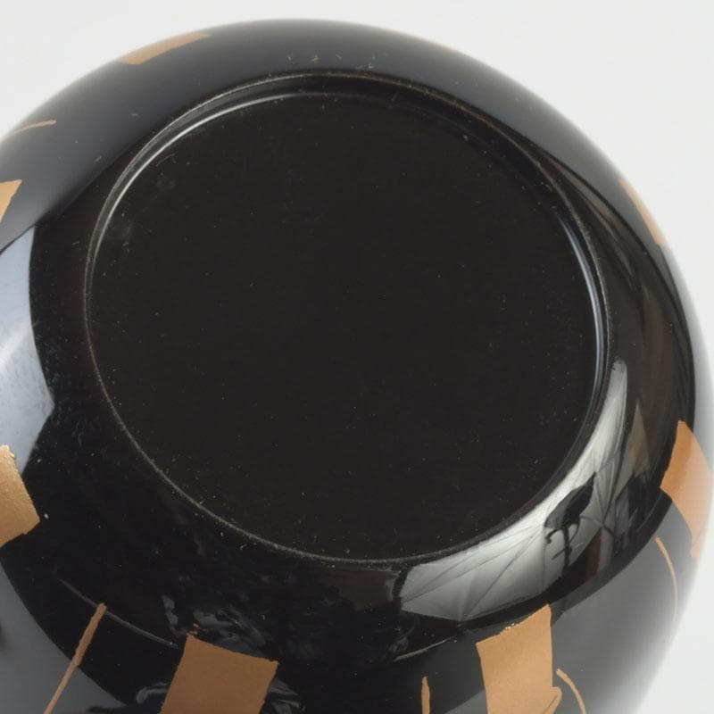 ときの　茶道具　山内幸男　号漆峰　竹林蒔絵　細棗　共布共箱　V　9778