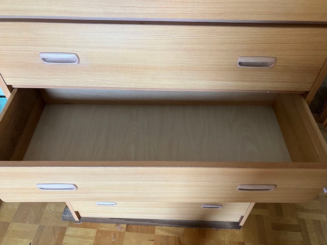 6段タンス　ナチュラルウッド