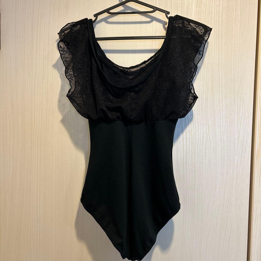 チャコット　胸元レースレオタード　L