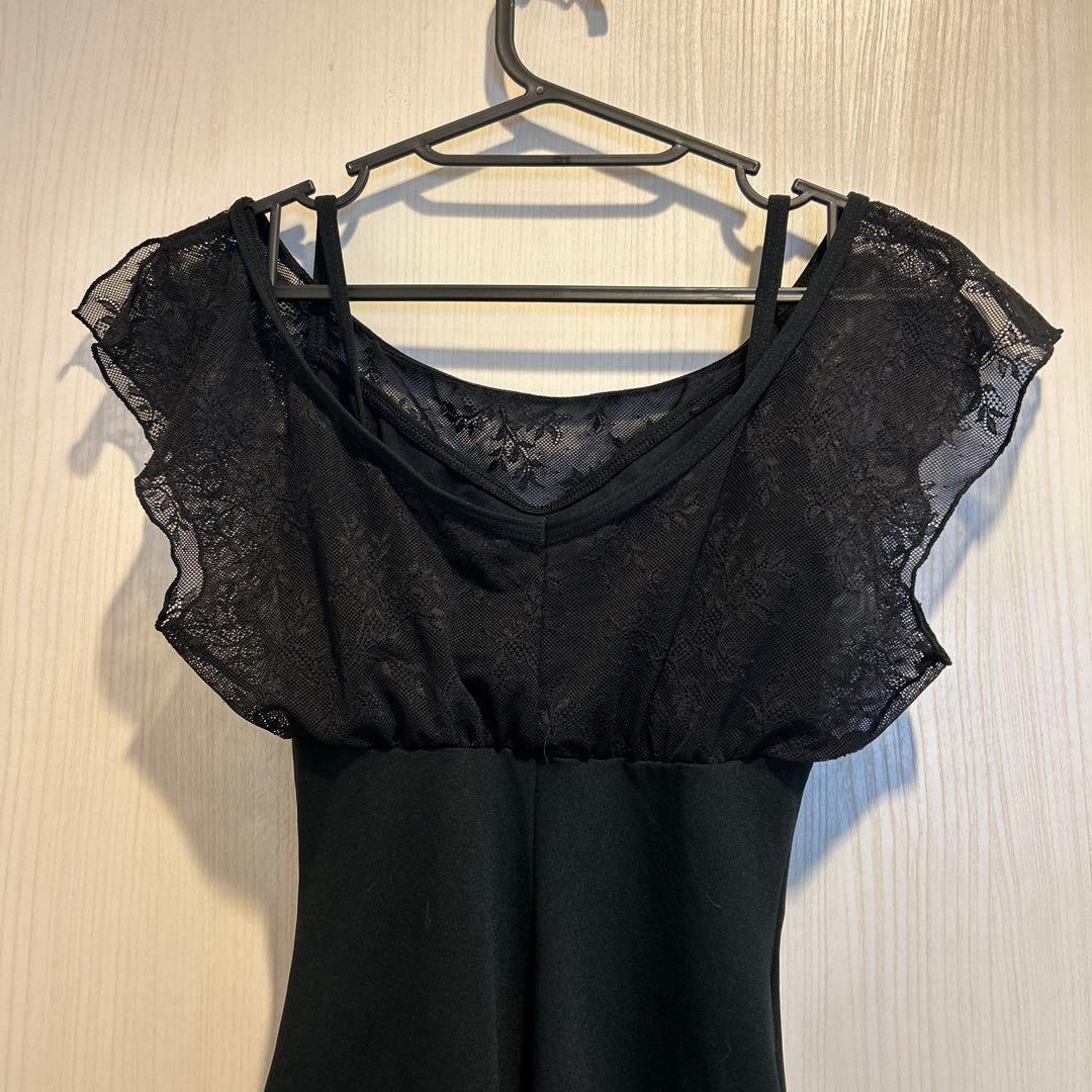 チャコット　胸元レースレオタード　L