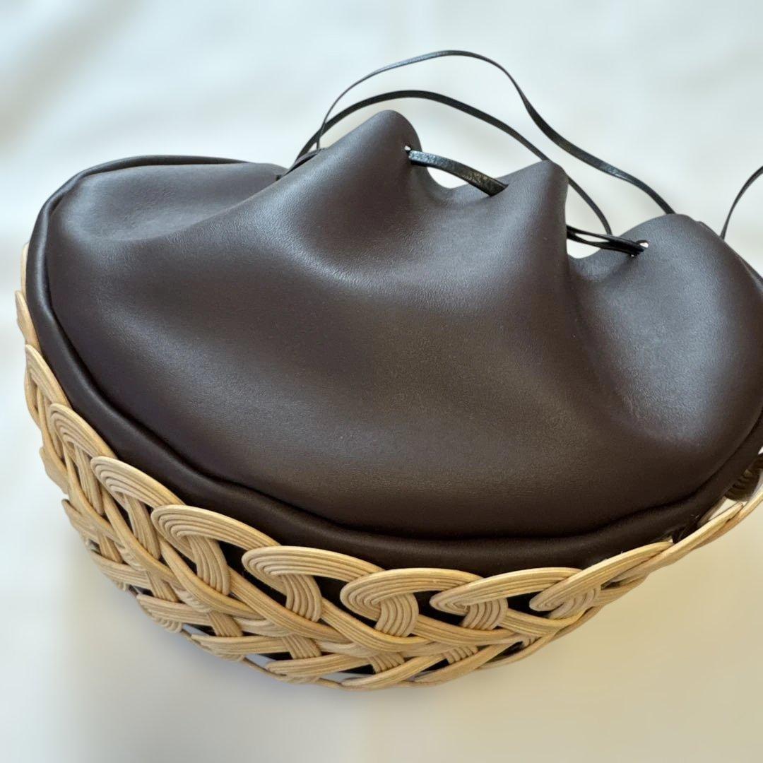 msnomムスノム　ブラウンラタンバッグ