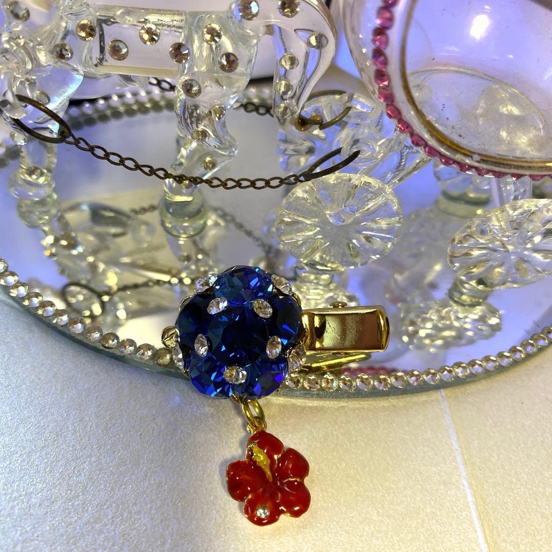 みなくるさま❤️一粒ヘアゴム　スワロフスキー