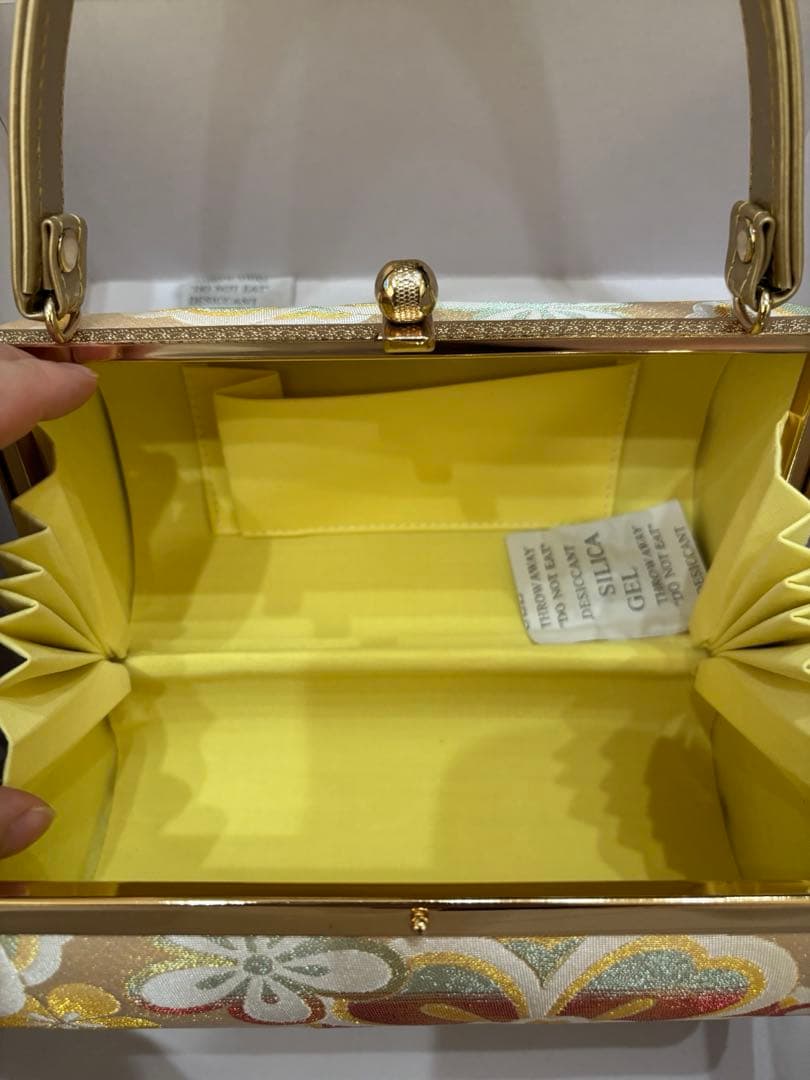 【kota】ICHIKURA 和装用バッグ 草履のセット ゴールド