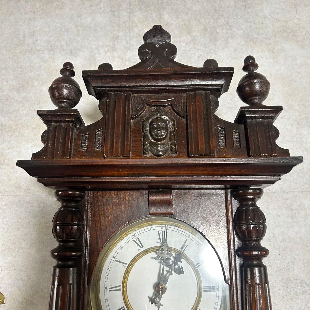 希少 掛時計　柱時計 ゼンマイ式 ボンボン時計　レトロ　アンティーク　稼動品