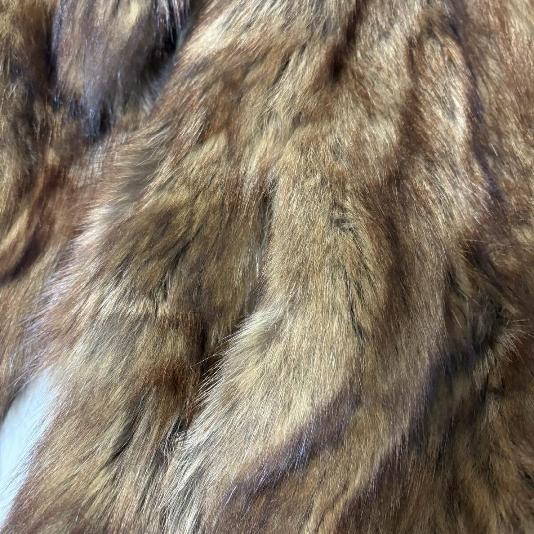 ブルーフォックス 染め 本毛皮 リアルファー ファーコート Fサイズ FOX