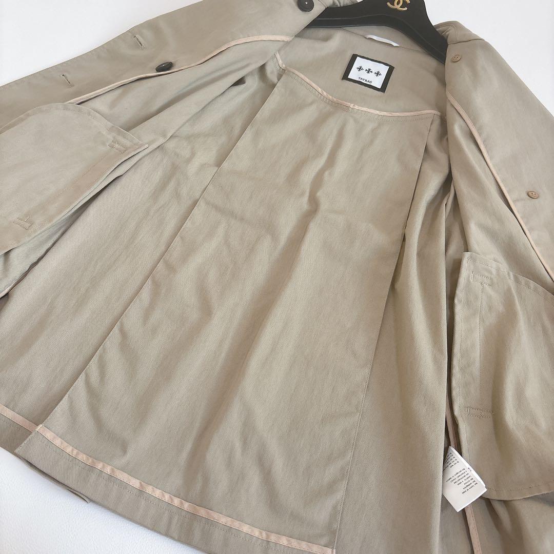 美品☆タトラス ダブルトレンチコート ベージュ ショート丈 ベルト付き sサイズ