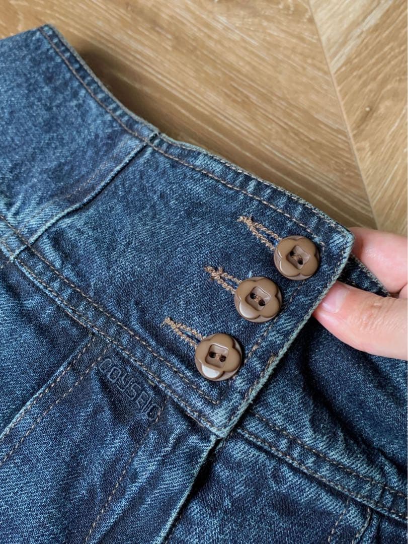 Coyseioダークデニム プリーツミニスカート