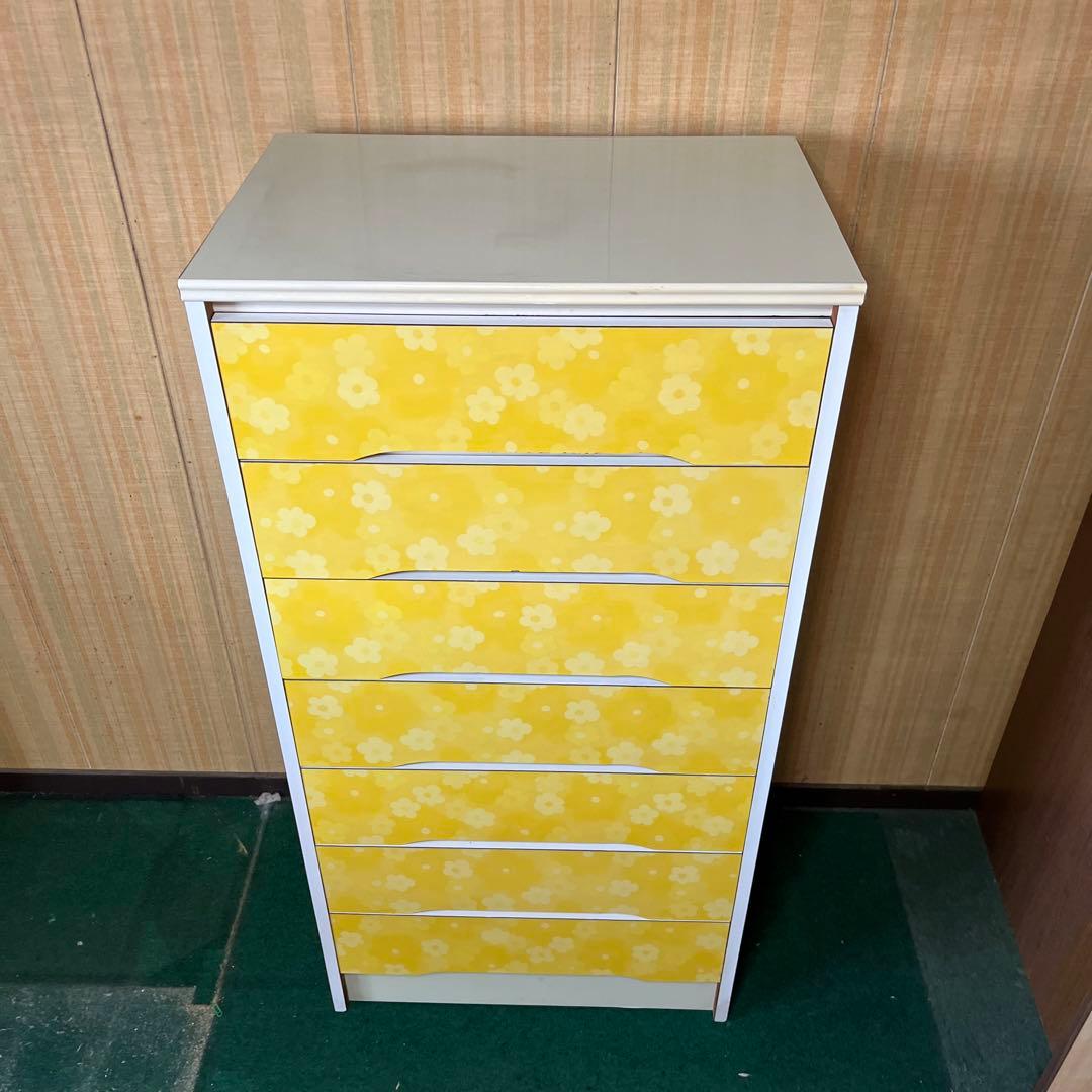 昭和レトロ　ビンテージ　花柄　7段チェスト　ヴィンテージ