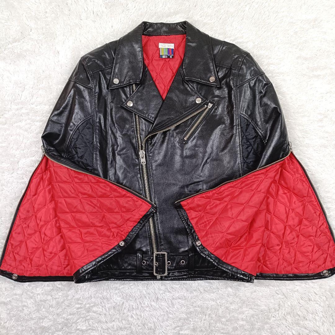 ✨️希少✨️FACETASM レザー 牛革 切替 ポンチョ キルティング L