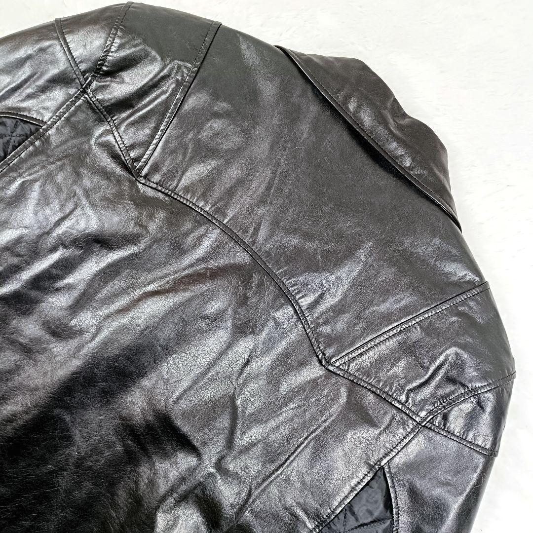 ✨️希少✨️FACETASM レザー 牛革 切替 ポンチョ キルティング L