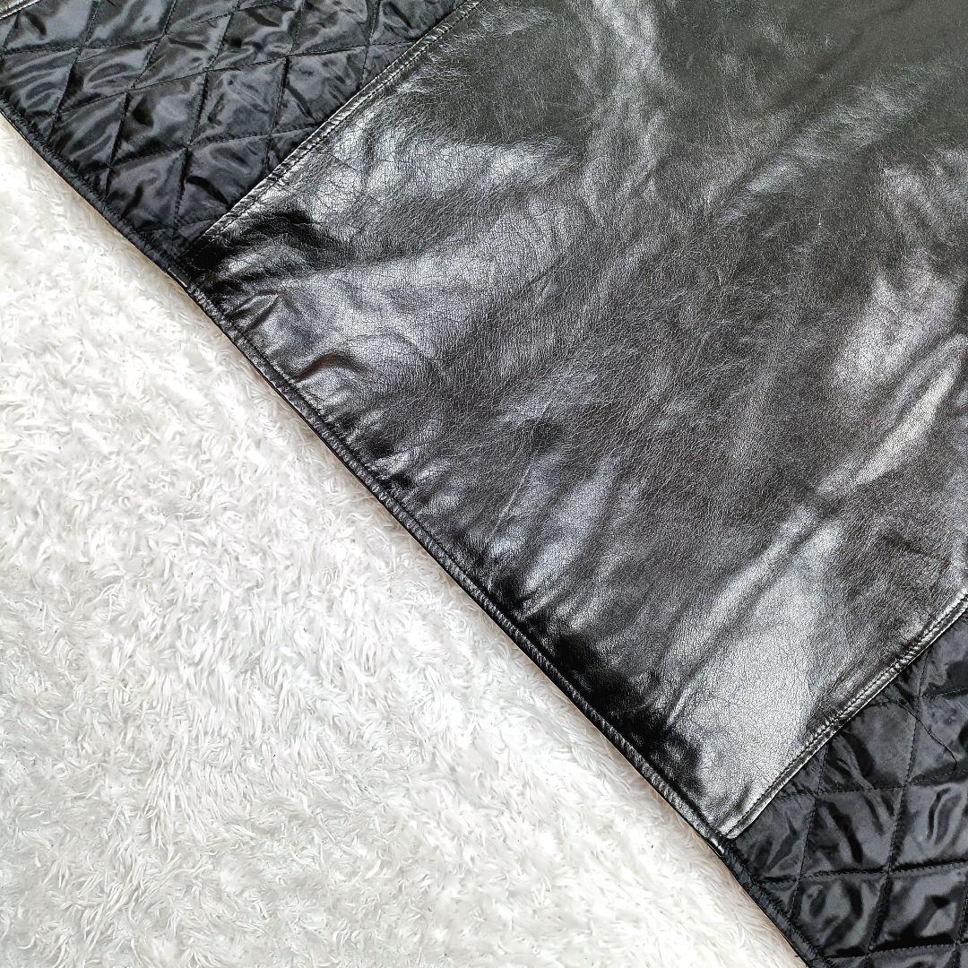 ✨️希少✨️FACETASM レザー 牛革 切替 ポンチョ キルティング L