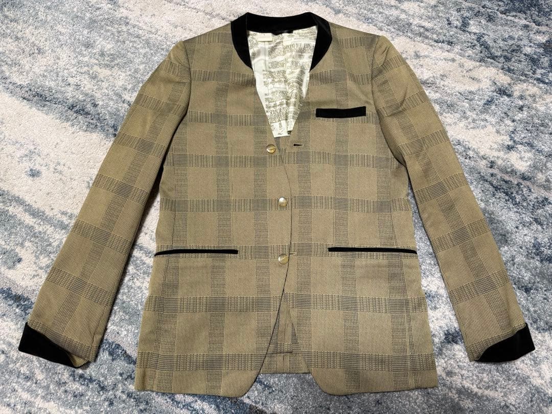 N. Hoolywood チェック柄 テーラードジャケット