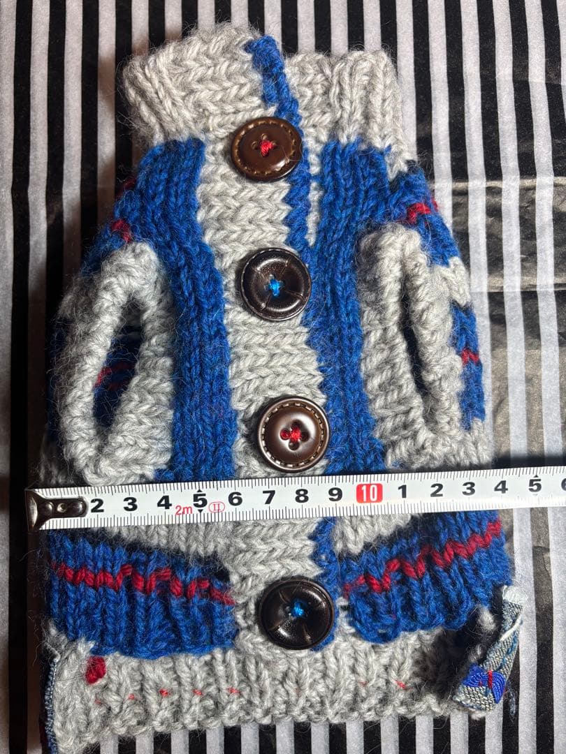 57◆ アーガイルデニムニット【OROKU】　パピリーヒルズ　ニット帽　マフラー