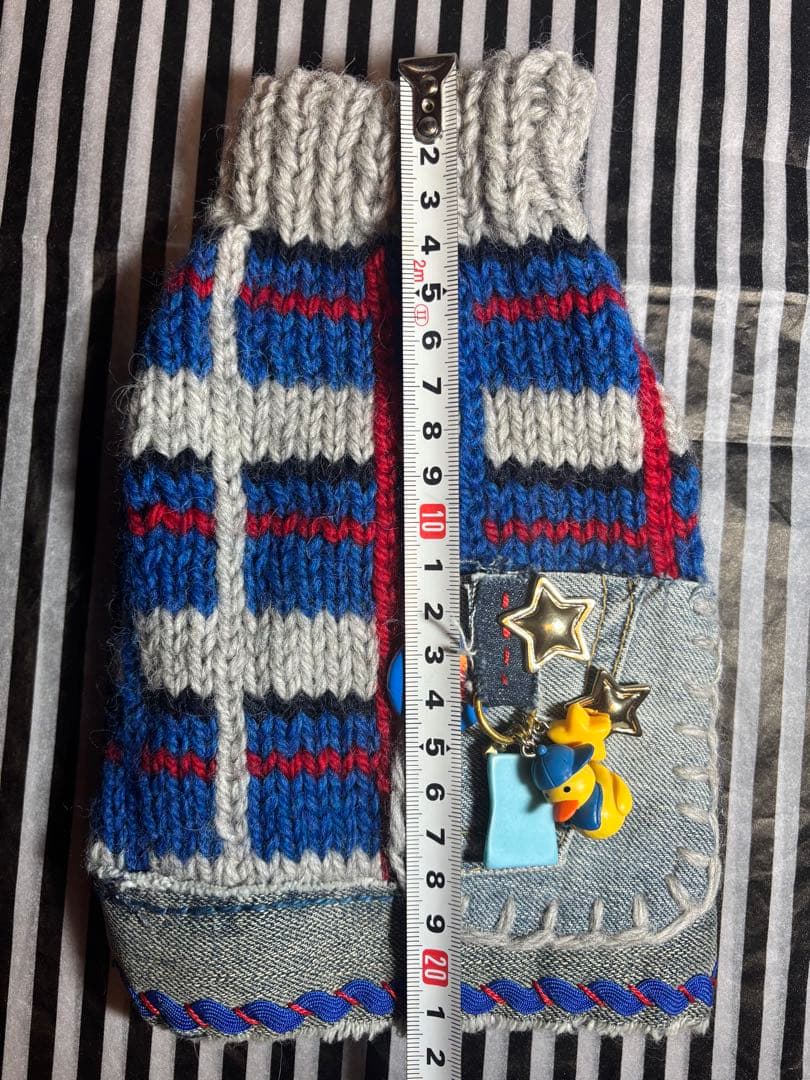 57◆ アーガイルデニムニット【OROKU】　パピリーヒルズ　ニット帽　マフラー