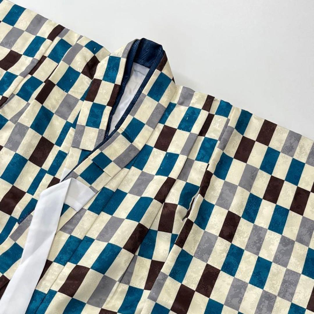 mie様　着物・着物ドレス 黒と白のチェック柄