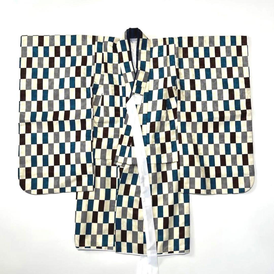 mie様　着物・着物ドレス 黒と白のチェック柄