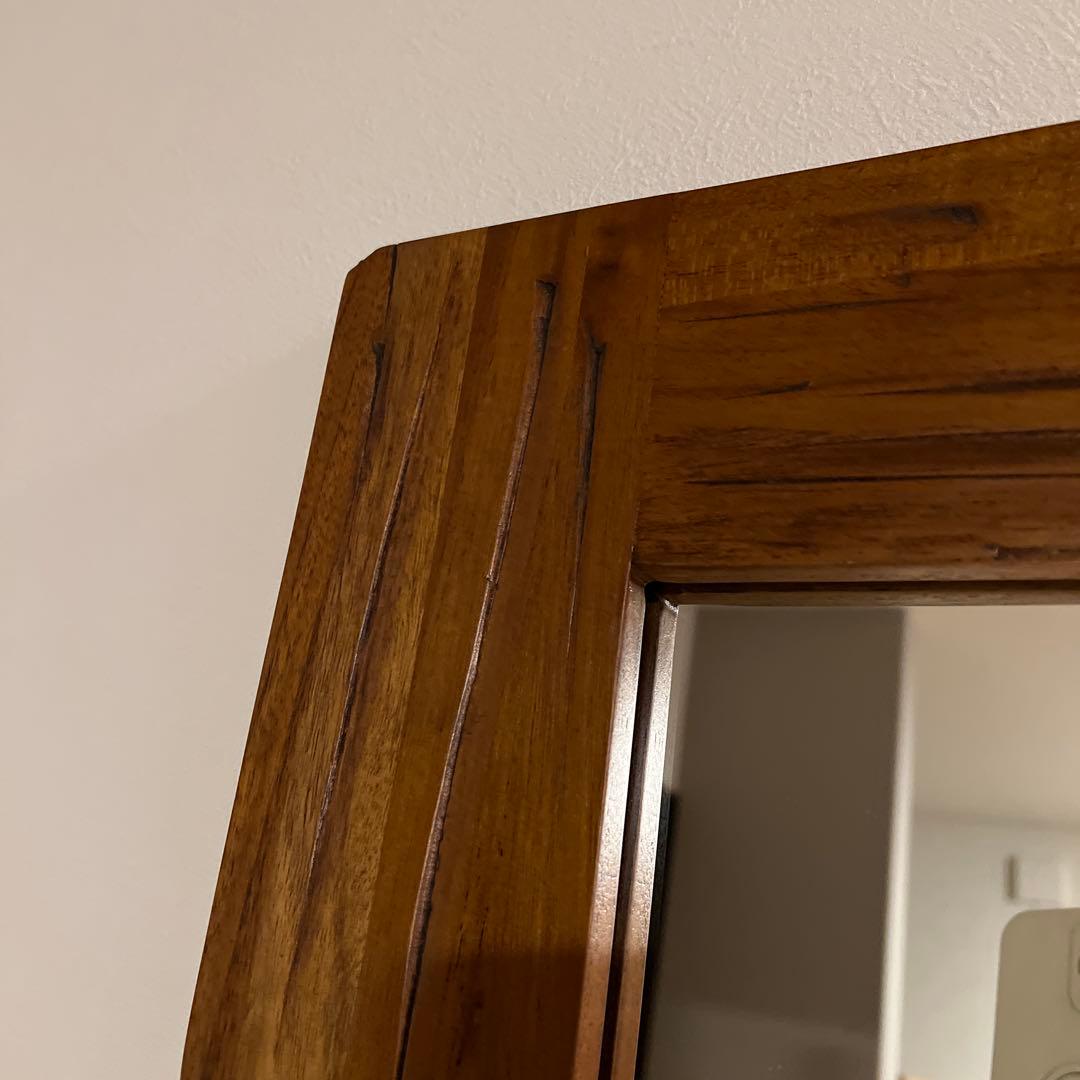 チーク無垢木ミラー