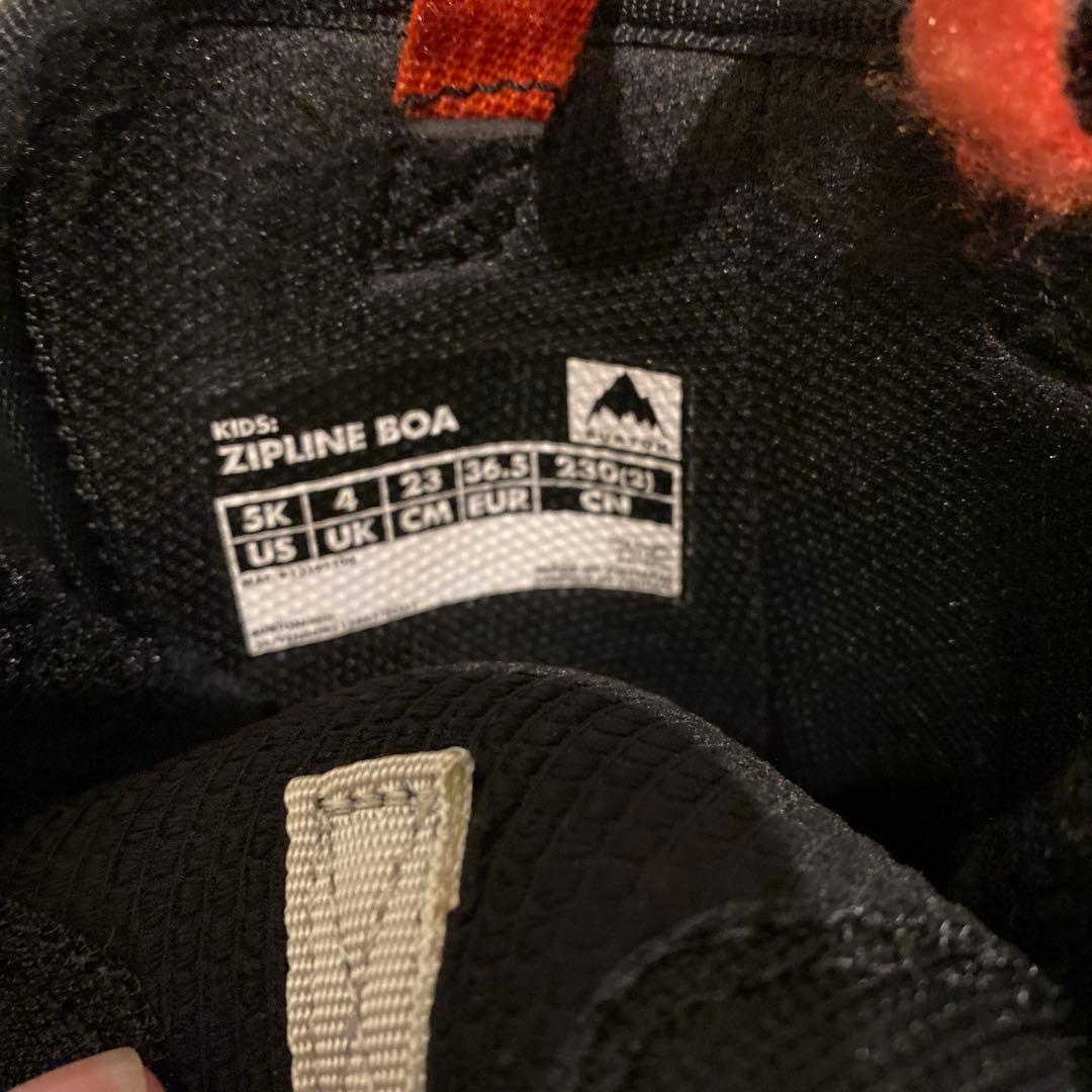 【23cm 】 BURTON ZIPLINE BOA キッズ スノーボードブーツ