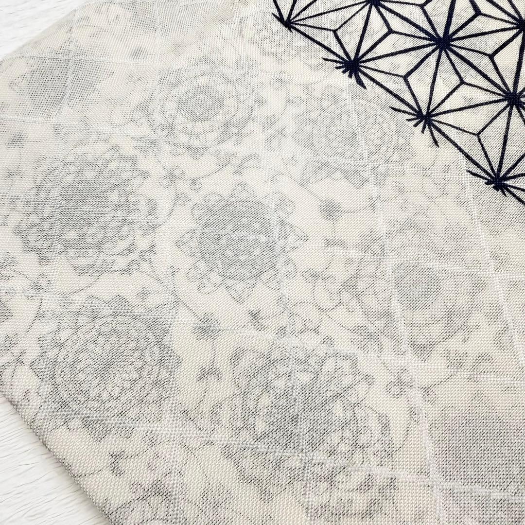 m127 想屋工房 京袋帯 華紋 麻の葉 全通 正絹