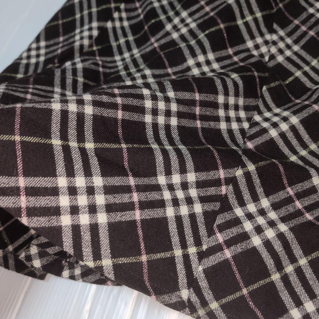 160★BURBERRY バーバリー★ベロアリボン付き！チェック柄ワンピース★