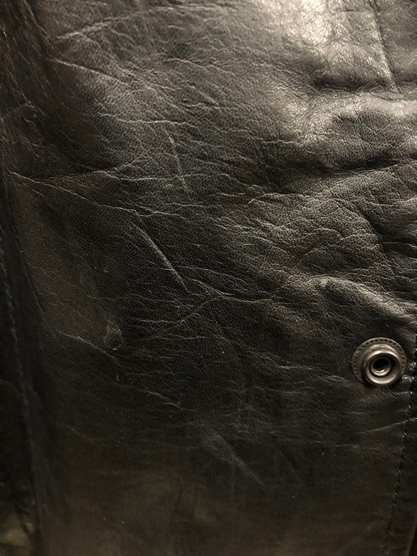 ジャケット・アウター YOUSED REMAKE LEATHER STADIUM JUMPER