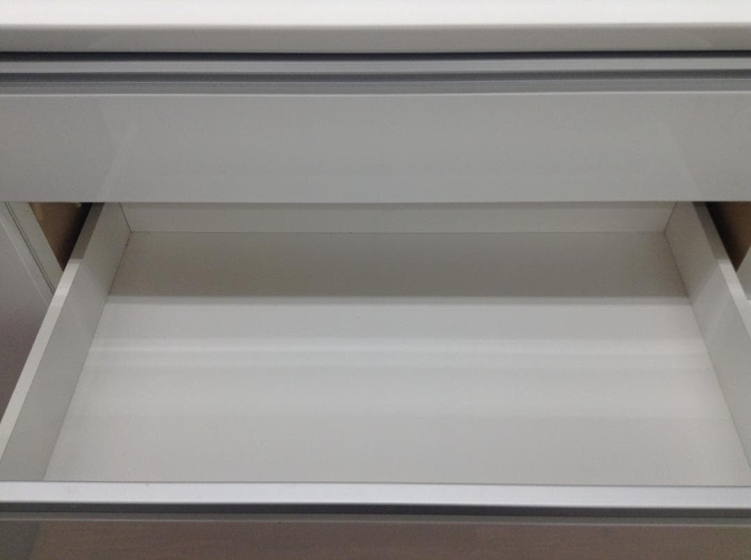 ニトリキッチンカウンター(レジューム 150QL-R WH) 清掃済み