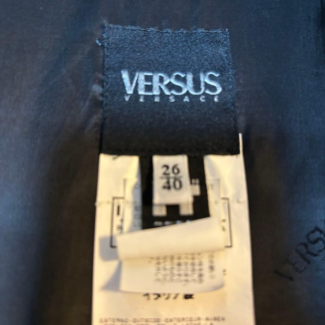 美品✨️ VERSUS VERSACE ステンカラーコート 裏地 ロゴ イタリア