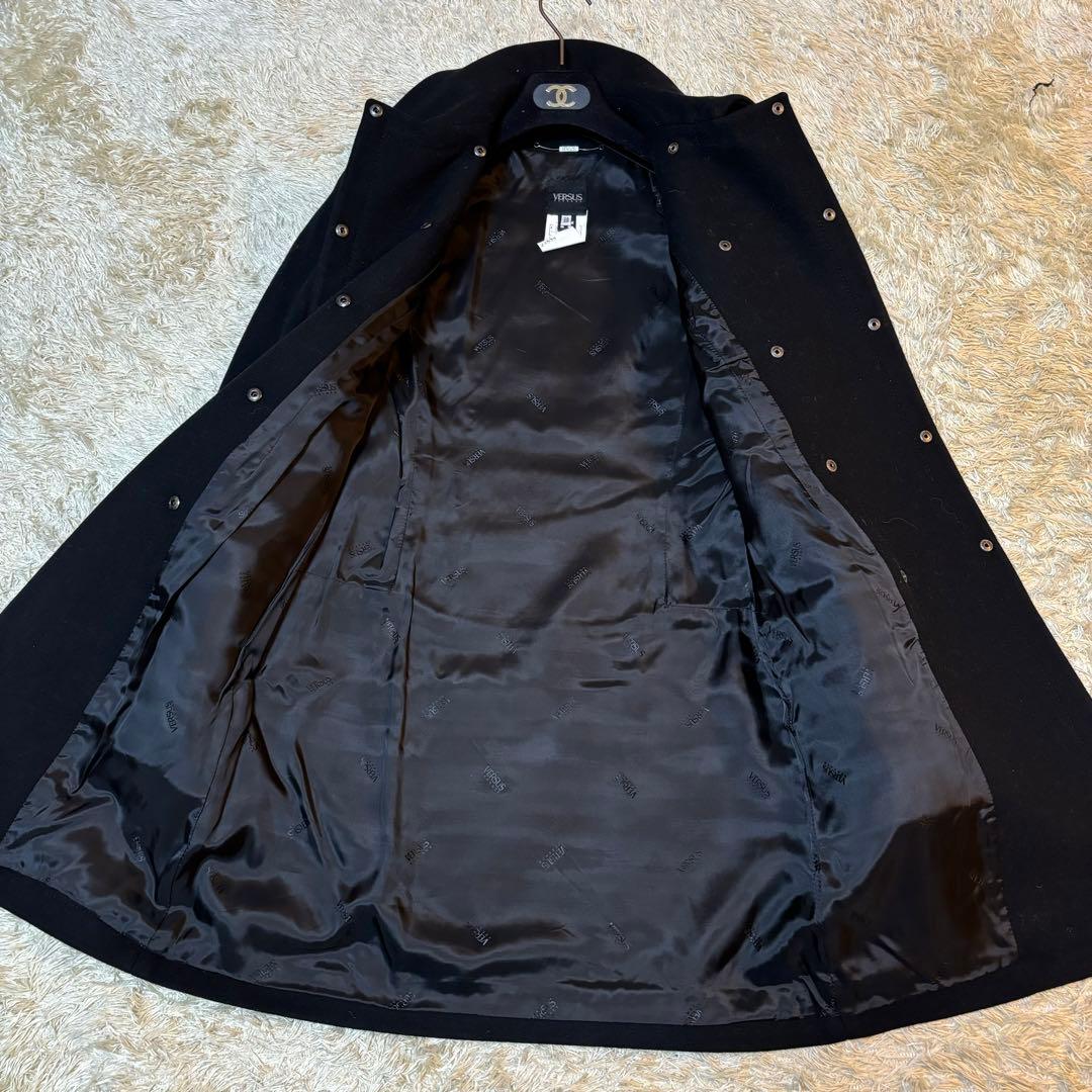 美品✨️ VERSUS VERSACE ステンカラーコート 裏地 ロゴ イタリア
