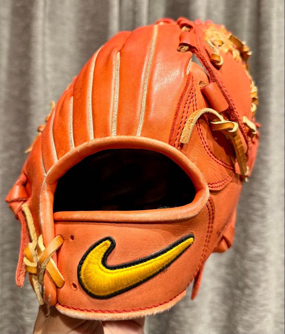 Nike DIAMOND EDGE LAUNCH R 軟式グローブ オレンジ
