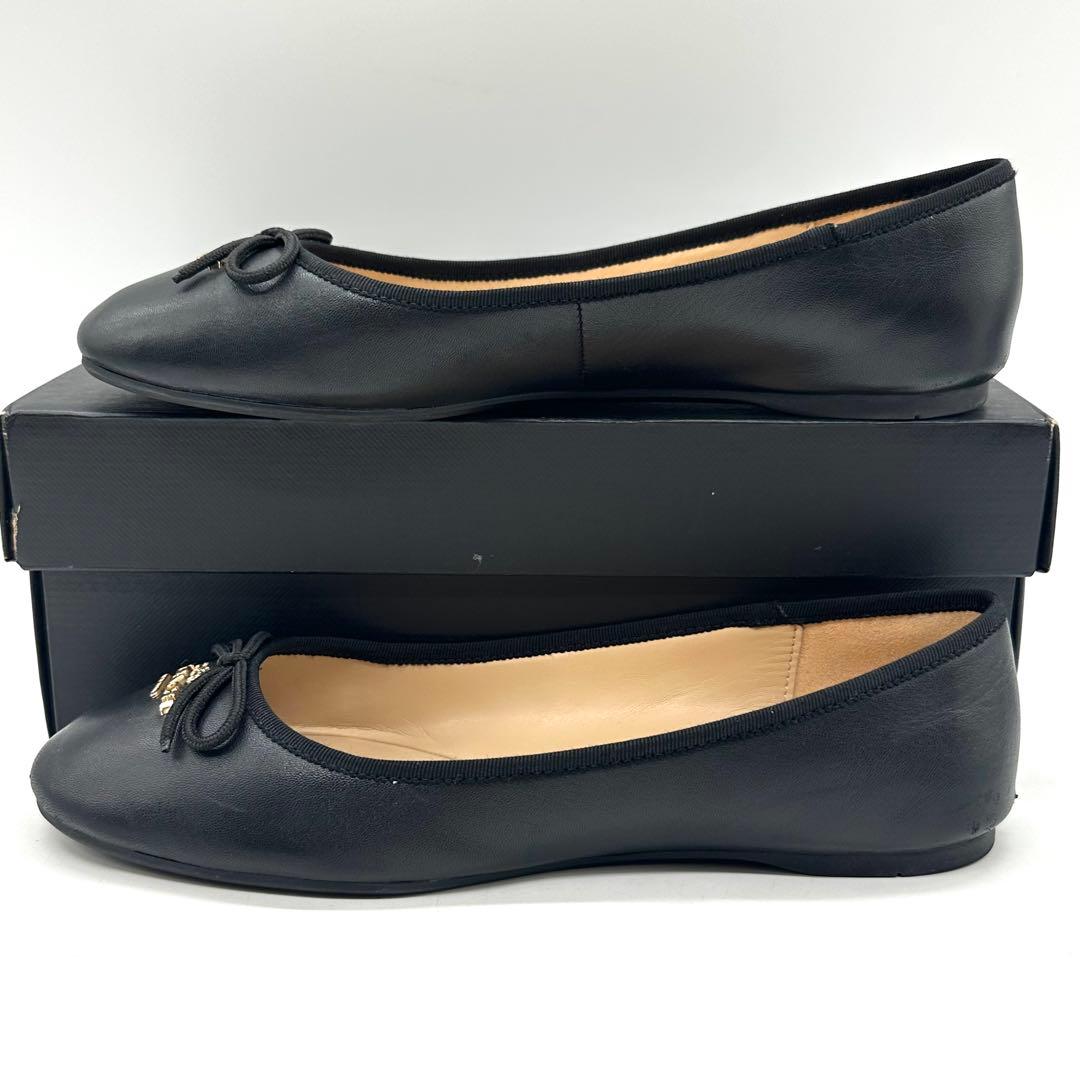 【美品】コーチ アリーナバレエ バレエシューズ レザー ブラック 24cm