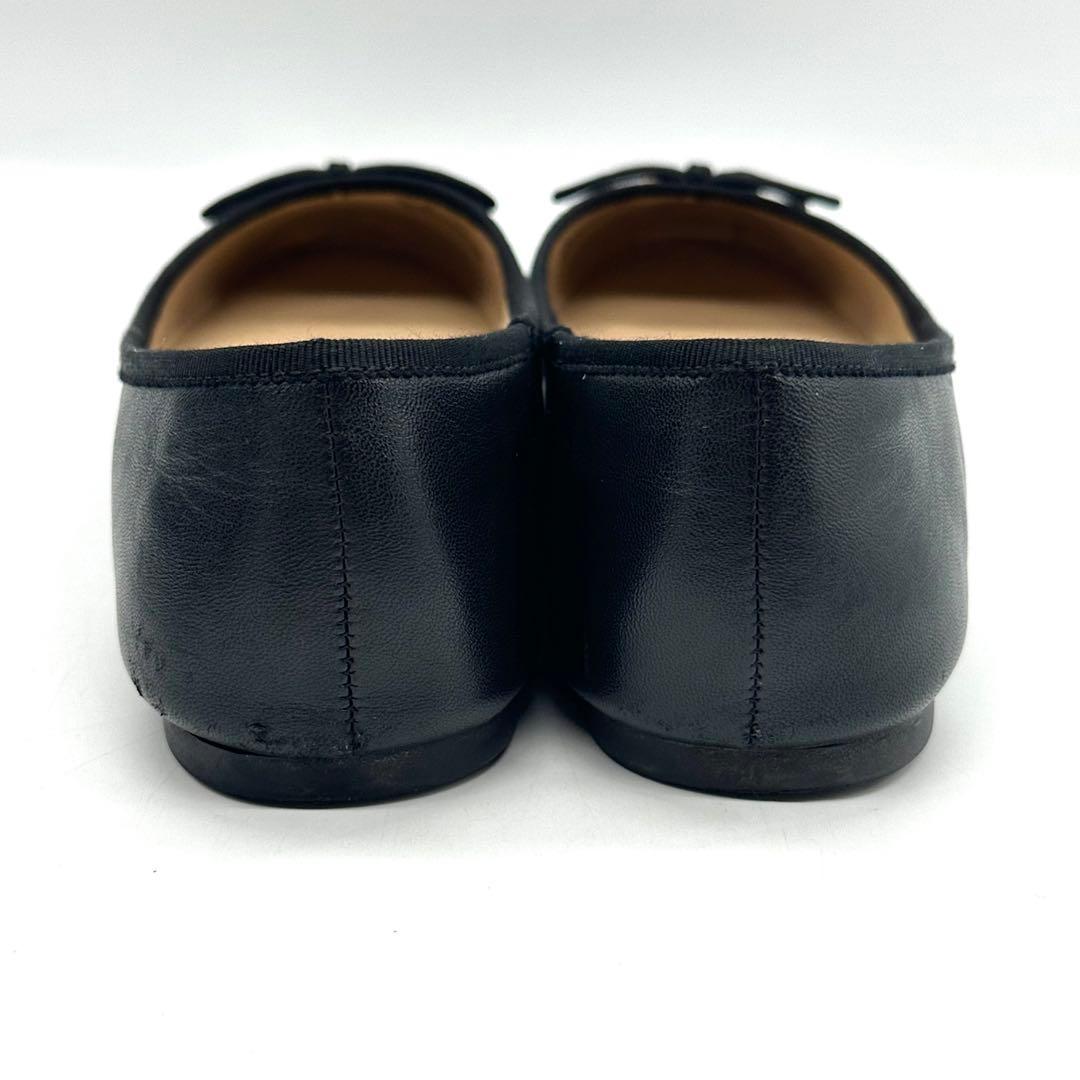 【美品】コーチ アリーナバレエ バレエシューズ レザー ブラック 24cm