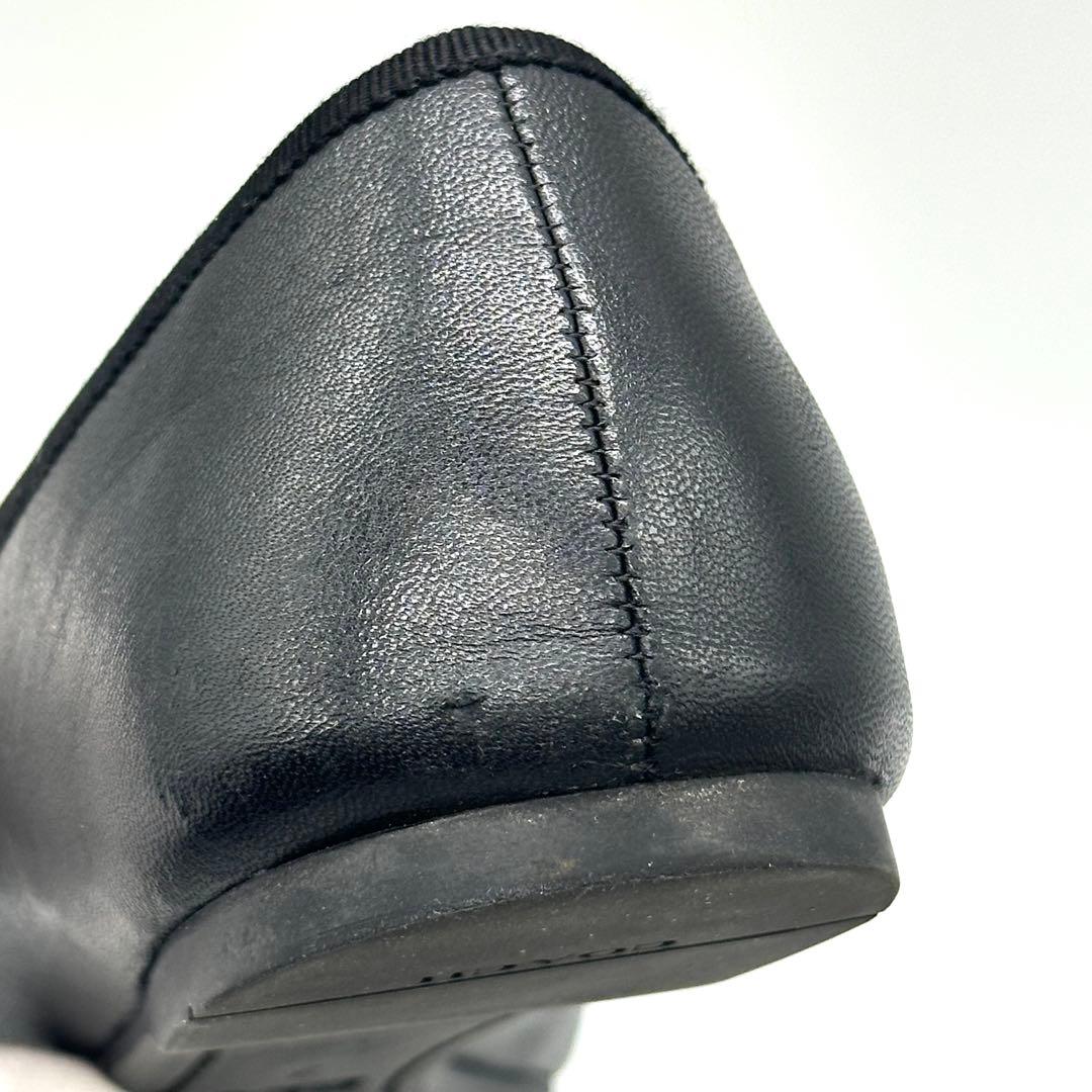 【美品】コーチ アリーナバレエ バレエシューズ レザー ブラック 24cm