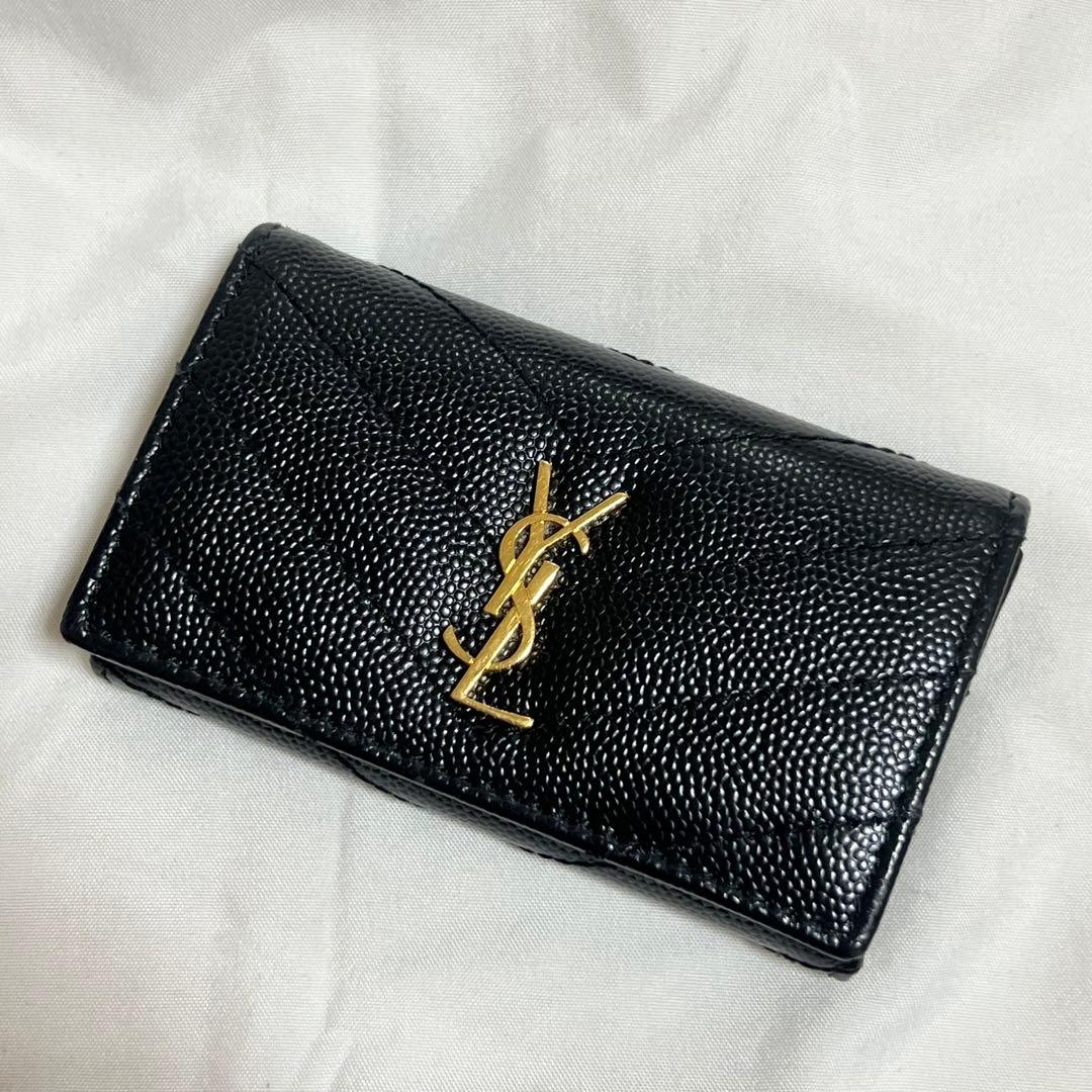 11/19限りセール✨サンローラン YSL キーケース ブラック カサンドラロゴ
