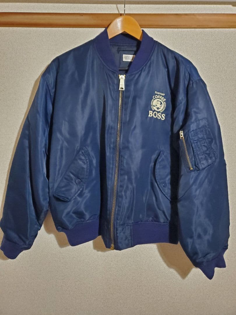 SUNTORY BOSSジャン MA-1ジャケット ネイビー