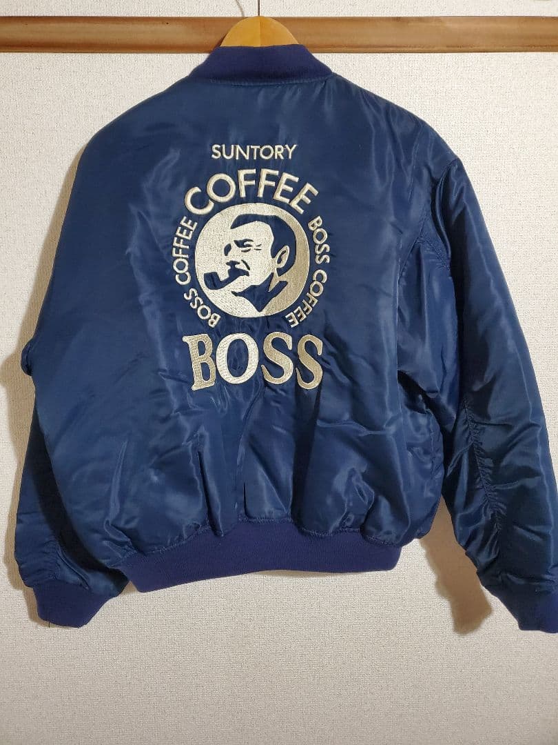 SUNTORY BOSSジャン MA-1ジャケット ネイビー