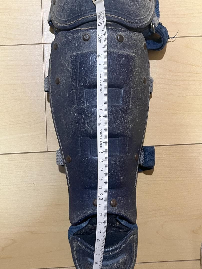 野球 ミズノ キャッチャー防具 プロテクター レガース ネイビー 少年低学年向け