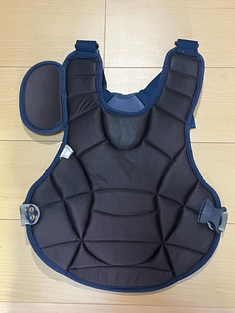 野球 ミズノ キャッチャー防具 プロテクター レガース ネイビー 少年低学年向け