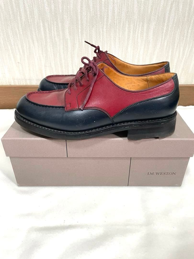 JM WESTON GOLF2トーンカラーレースアップシューズ6E 26